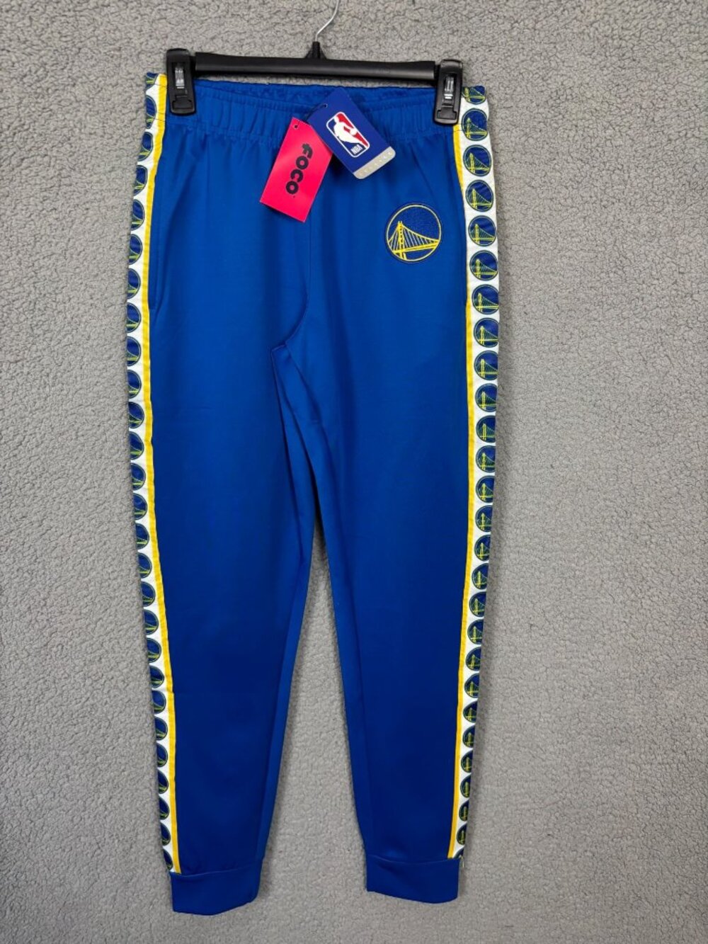 FOCO Golden State Warriors NBA Mens Stripe Logo Track Pants Multi Size Small NWT